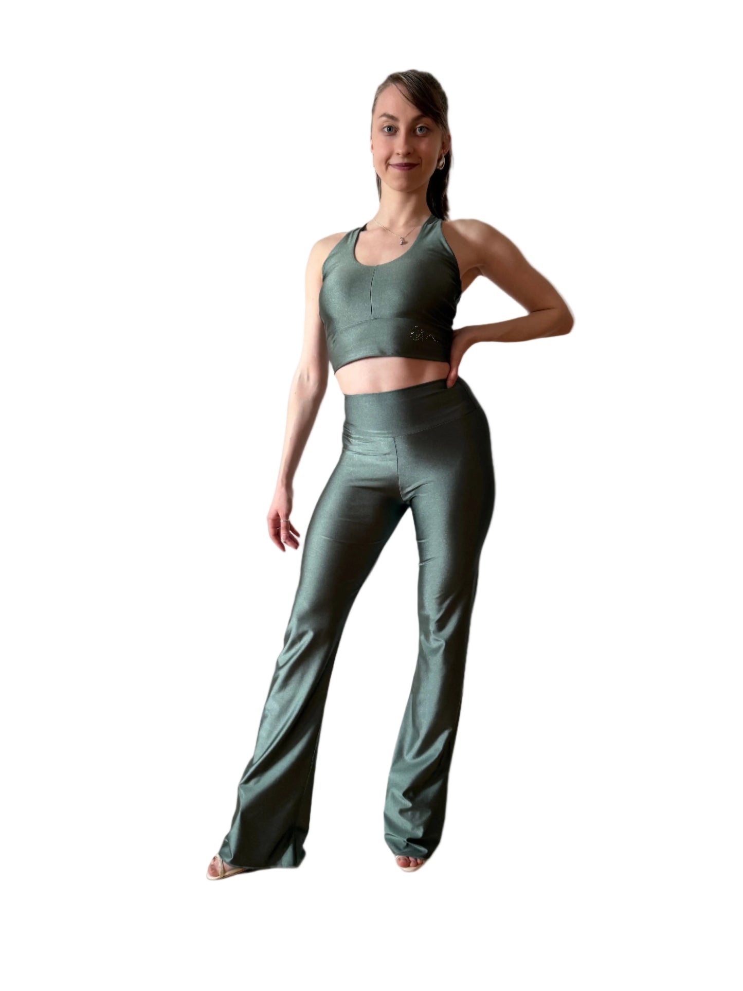 Woman wearing a bachata outfit